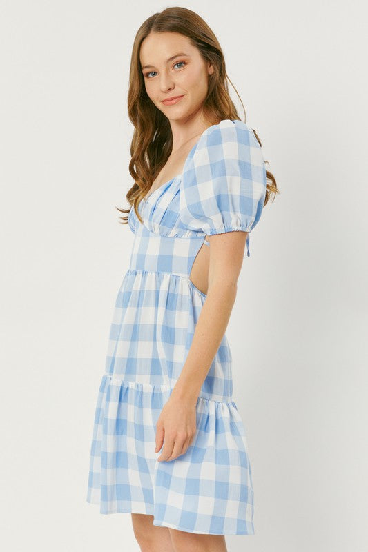 LORI GINGHAM PRINT MINI DRESS – SOPHY